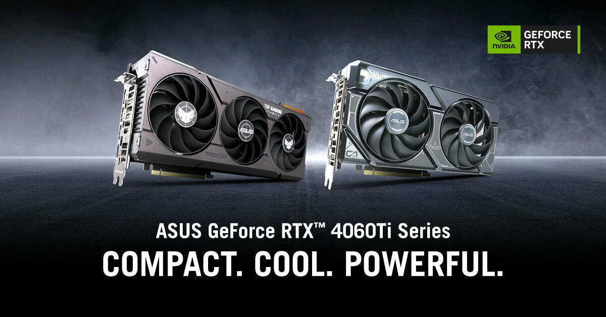 GeForce RTX 4060 Ti und RTX 4060 von ASUS   Bild © ASUS