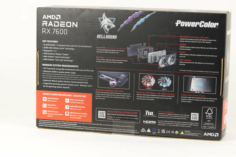 PowerColor Radeon RX 7600 Hellhound Verpackung 2 PowerColor Radeon RX 7600 Hellhound Verpackung 2