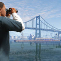GTA V Franklin mit Fernglas