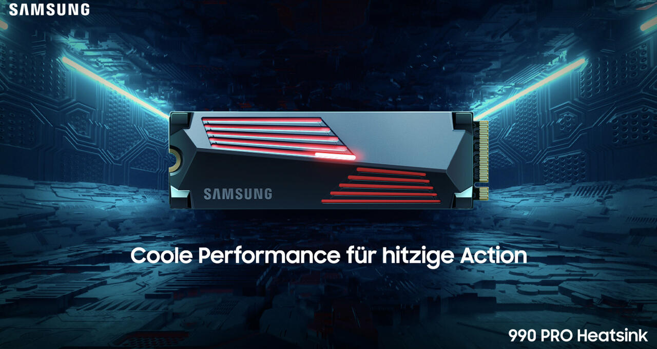 NVMe SSD 990 PRO Heatsink NVMe SSDs  Bild © Samsung