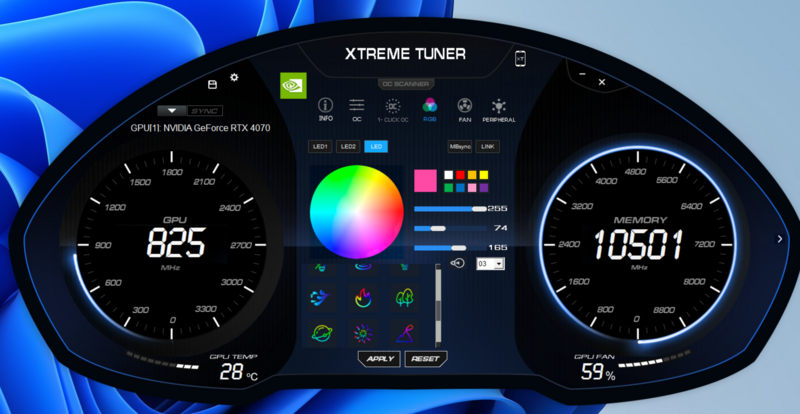 KFA2 GeForce RTX 4070 EX Gamer ARGB 2