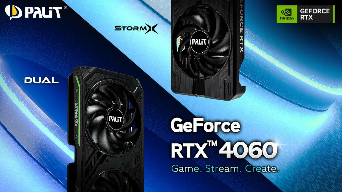Palit GeForce RTX 4060 Dual und StormX angekündigt  Bild © Palit