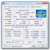 Intel Core i7-4770K CPU-Z OC
