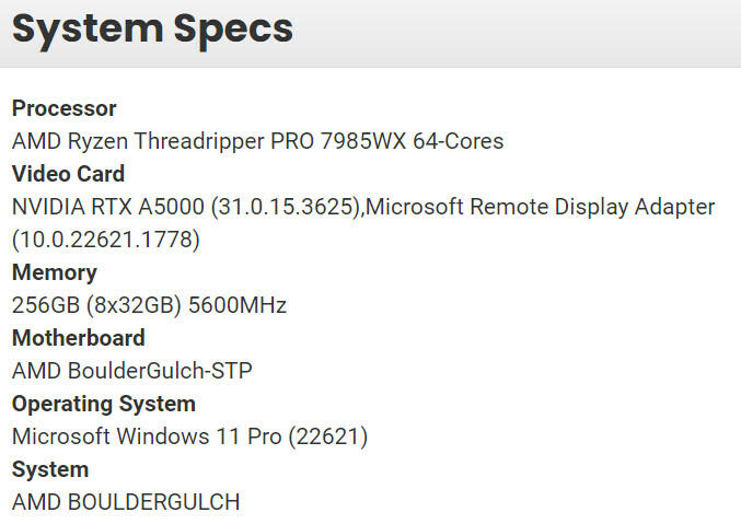 Ryzen Threadripper PRO 7985WX   Bild © Videocardz