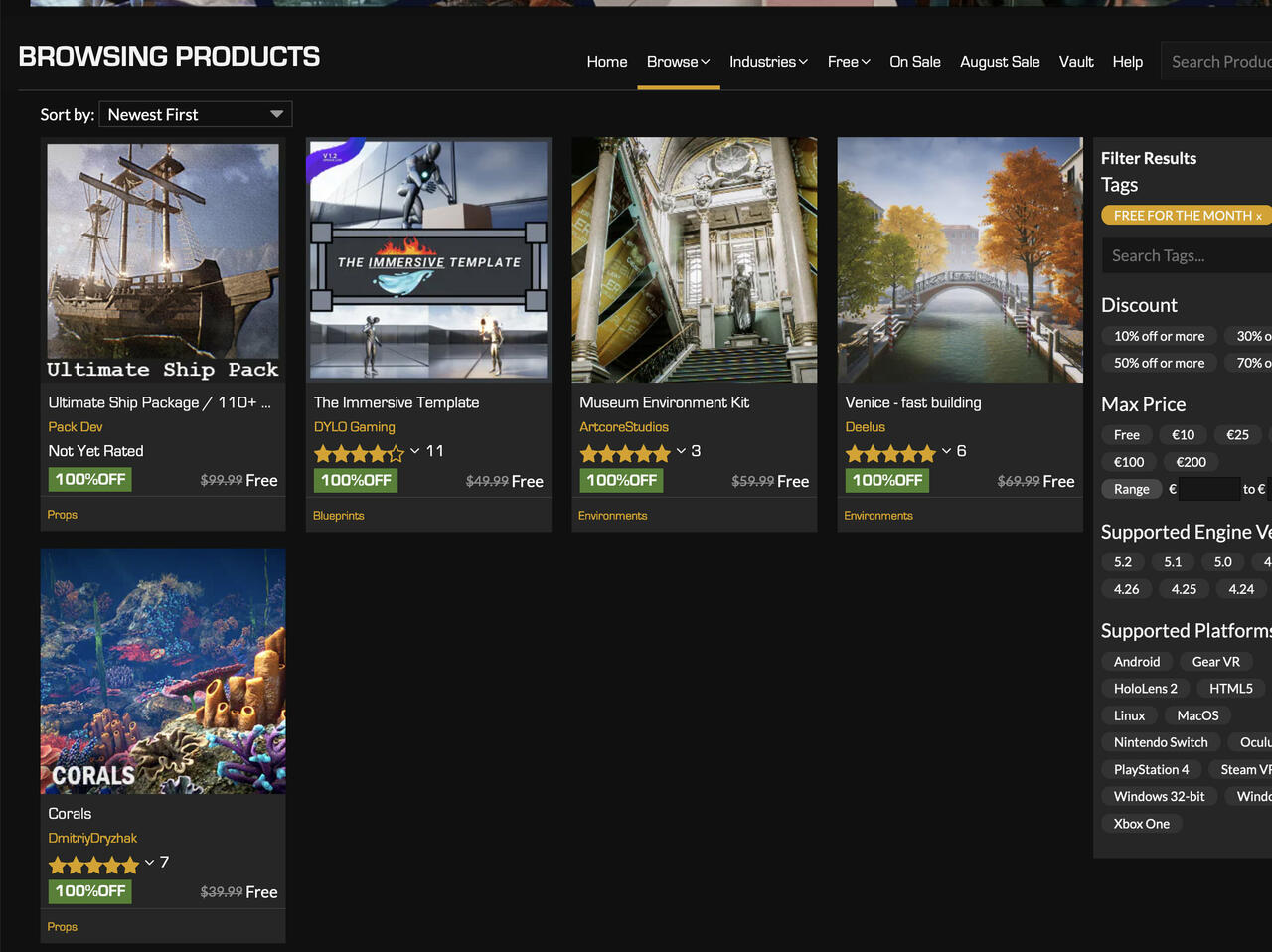 Kostenlose Unreal Engine Assets  Bild © EpicGames