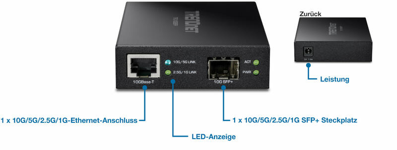 TRENDnet TFC-10GSFP 10GBASE-T zu SFP+