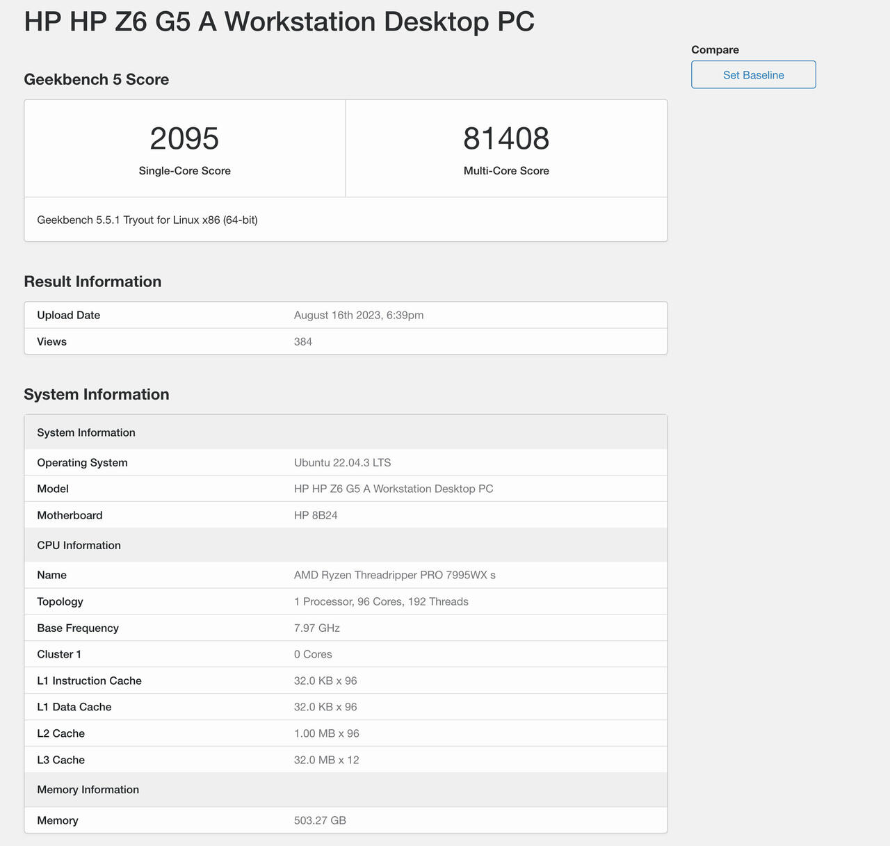 Ryzen Threadripper PRO 7995WX Benchmark-Leak 