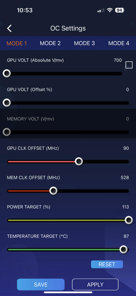 KFA2 GeForce RTX 4060 App - Übertaktung KFA2 GeForce RTX 4060 App - Übertaktung