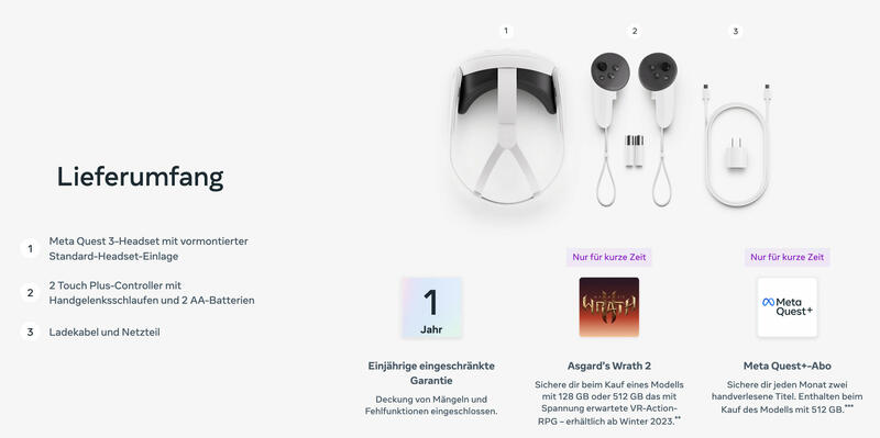 Meta Quest 3 Launch und Link Systemanforderungen Meta Quest 3 Launch und Link Systemanforderungen