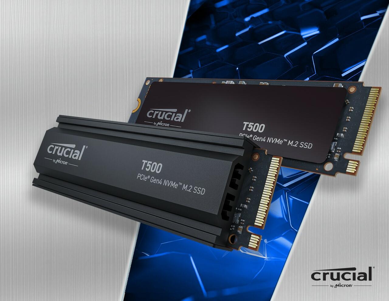 Crucial T500 Gen4 NVMe SSD PS5- und PC-Spieler