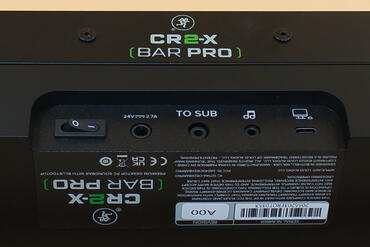 Mackie CR2-X Bar Pro Anschlüsse
