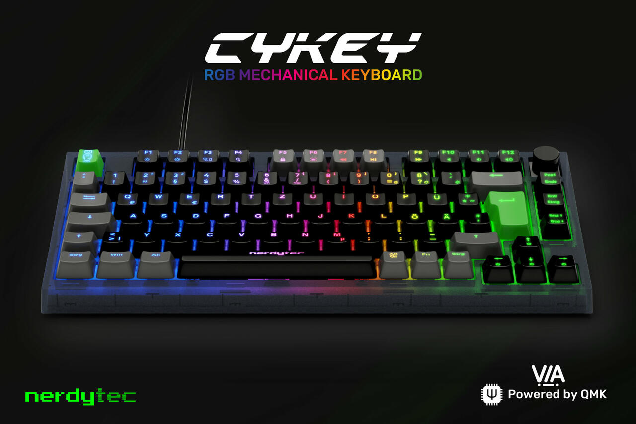 Hot-Swap-Tastatur: Nerdytec zeigt CYKEY  Bild © Nerdytec