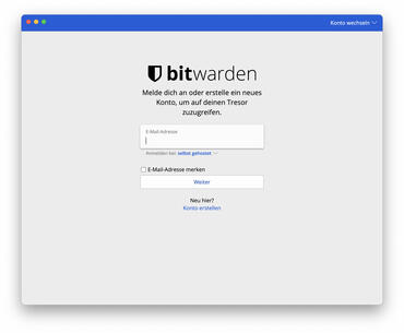 Passwort Manager Bitwarden App