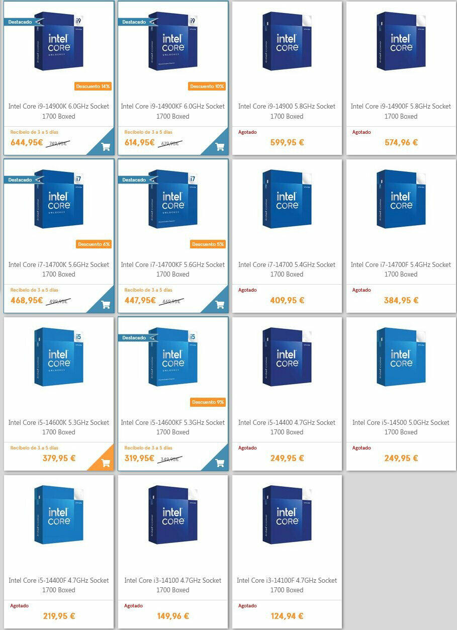 Sparsame Intel Core 14 CPUs