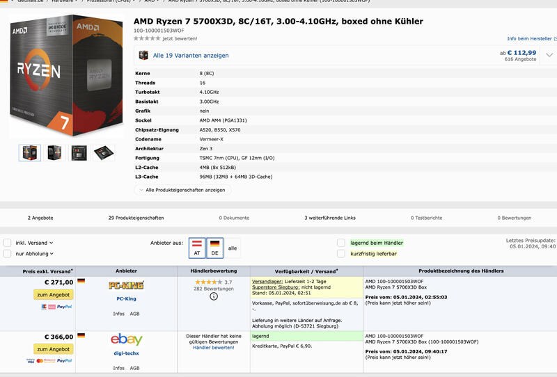 Ryzen 7 5700X3D Ryzen 7 5700X3D