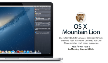 Mac OS X 10.8.4 Update ab sofort erhältlich