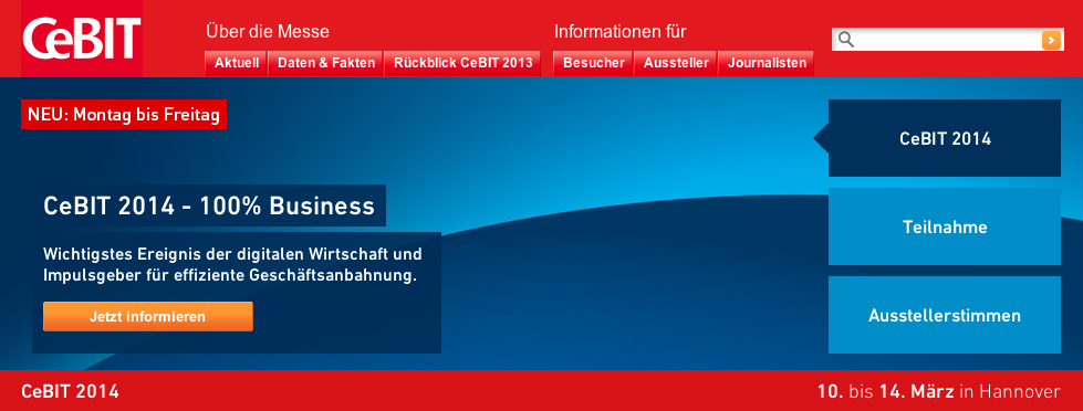 CeBIT 2014  Bild © Deutsche Messe AG