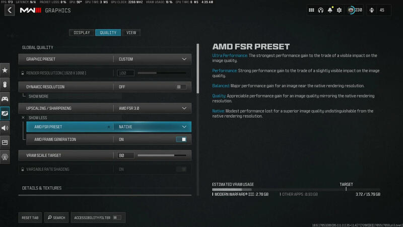 Call of Duty: Modern Warfare III und Warzone FSR 3