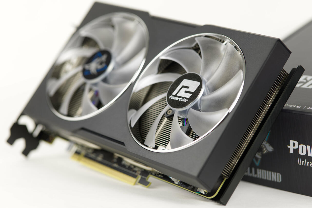 PowerColor Radeon RX 7600 XT Hellhound Lüfter  Bild © PCMasters.de