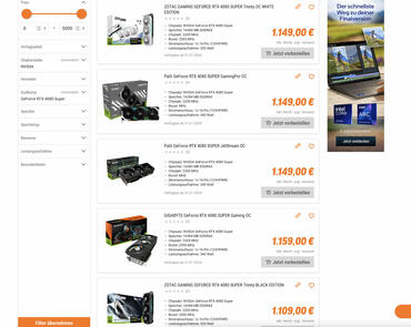 GeForce RTX 4080 SUPER Preise durch Notebooksbilliger geleakt