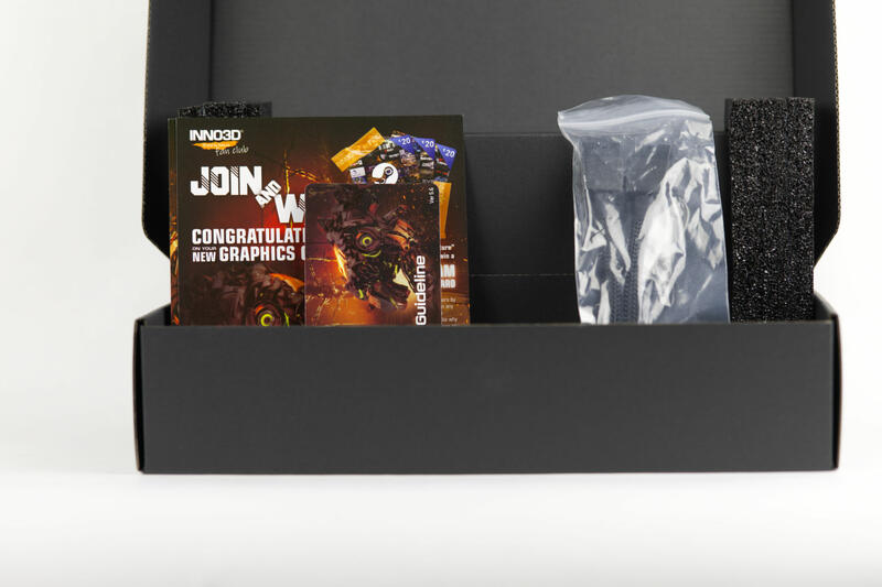 INNO3D GeForce RTX 4070 Ti SUPER Twin X2 -Lieferumfang INNO3D GeForce RTX 4070 Ti SUPER Twin X2 -Lieferumfang