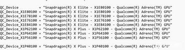 Snapdragon X Lineup Leak
