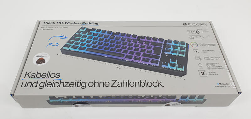 Endorfy Thock TKL Wireless Pudding - Verpackung