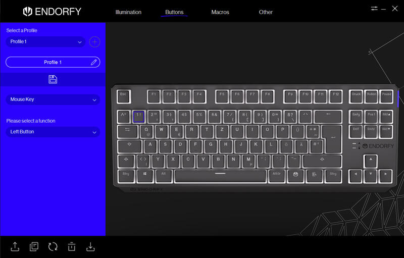Endorfy Thock TKL Wireless Pudding - Software
