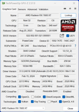 PowerColor Radeon RX 7800 XT Sakura Hellhound