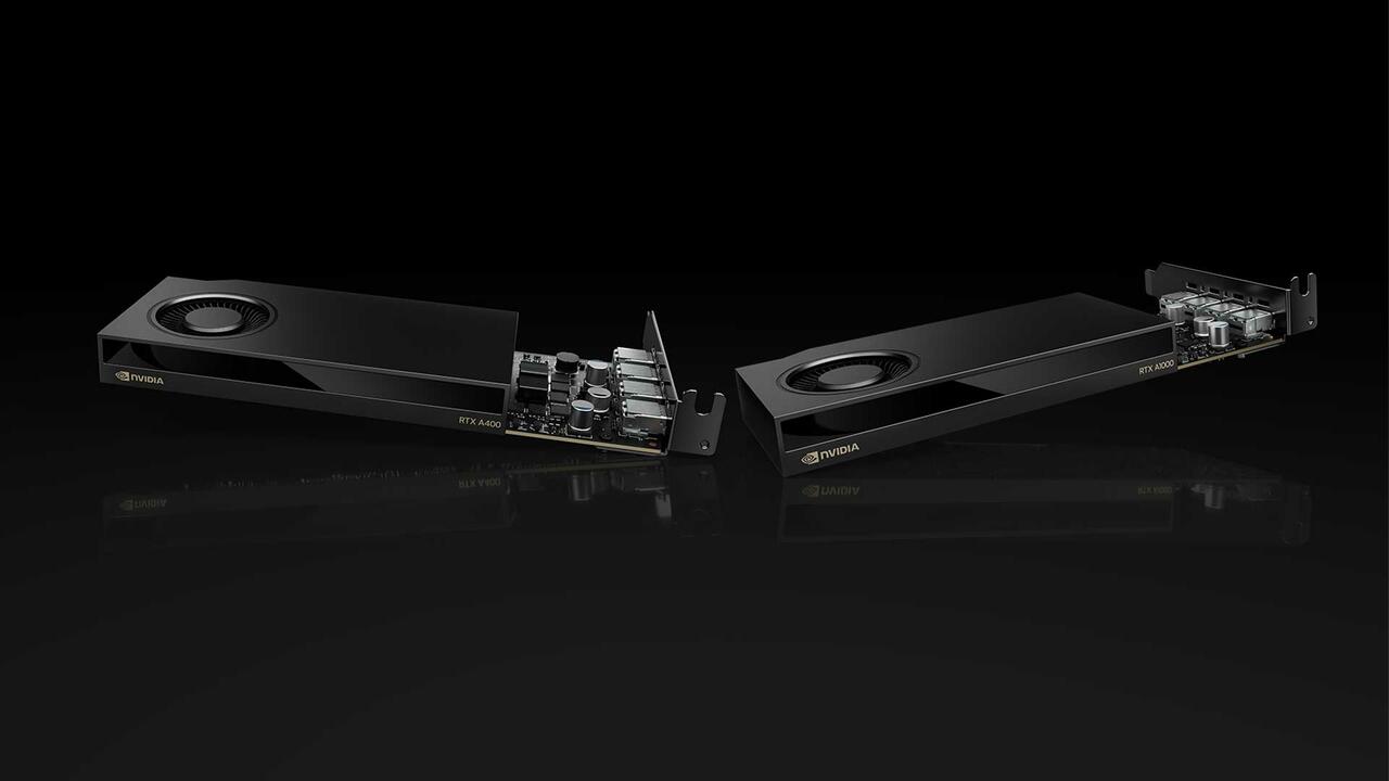 NVIDIA RTX A400 und NVIDIA RTX A1000   Bild © NVIDIA