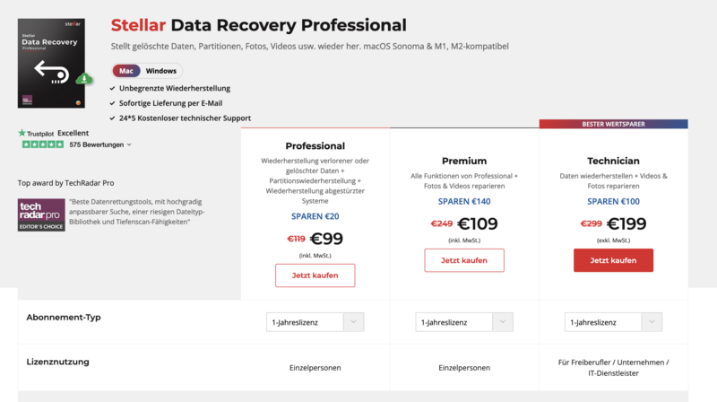Stellar Data Recovery Lizenzen Stellar Data Recovery Lizenzen