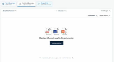 DeepL Ki-Übersetzer bietet PDF-Bearbeitung, Sprach-zu-Text-Funktion und Bildübersetzungsfunktionen