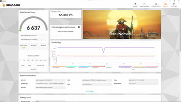 3DMark Steel Nomad UI und Ergebnisse
