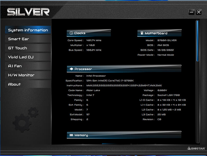 Biostar B760A-Silver - Software Biostar B760A-Silver - Software