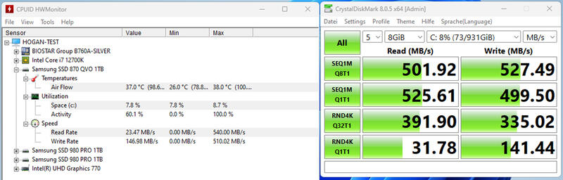 Biostar B760A-Silver - SSD Biostar B760A-Silver - SSD
