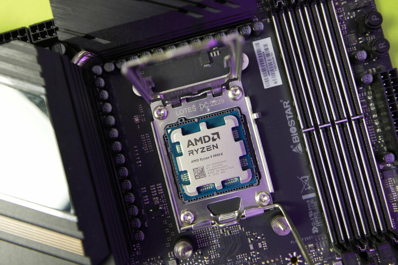 AMD Ryzen 9 9900X auf AM5 Board  Bild © PCMasters.de