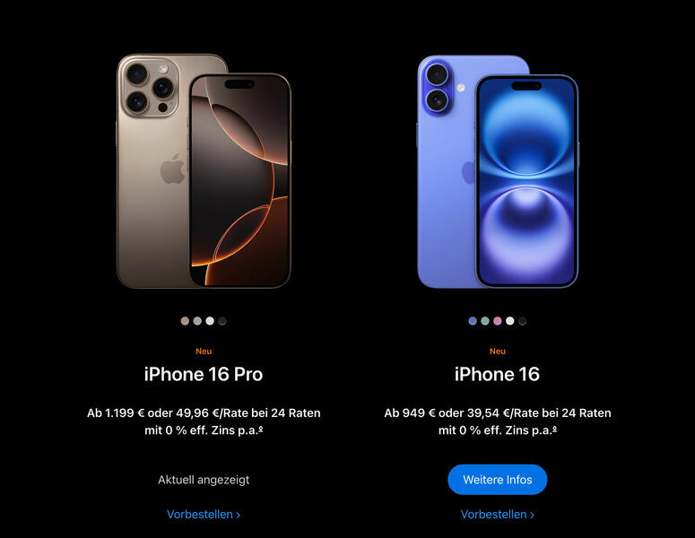 iPhone 16 Preise iPhone 16 Preise
