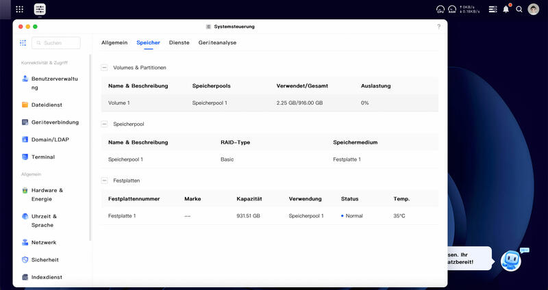 Ugreen DXP4800 Plus Systemsteuerung 3 Ugreen DXP4800 Plus Systemsteuerung 3