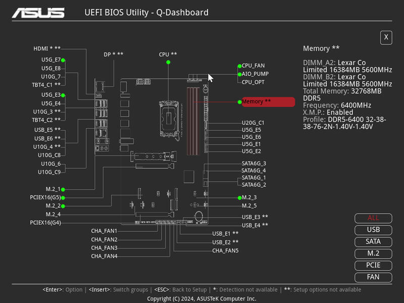 ASUS ROG Strix Z890 F Gaming WIF BIOS Q Dashboard ASUS ROG Strix Z890 F Gaming WIF BIOS Q Dashboard