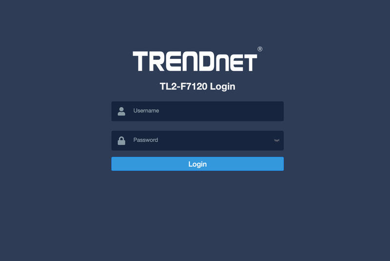 TRENDnet TL2 F7120 Login TRENDnet TL2 F7120 Login