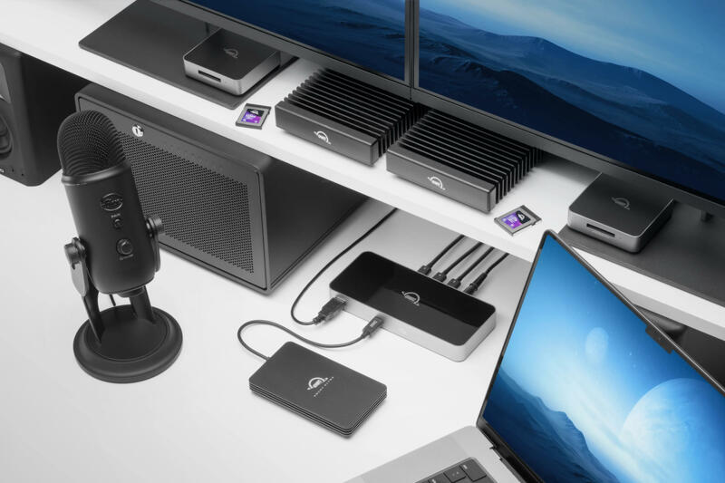 OWC Thunderbolt 5 Hub im Einsatz OWC Thunderbolt 5 Hub im Einsatz