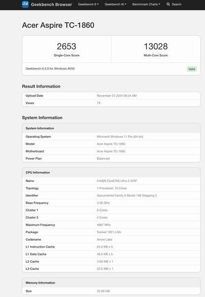 Core Ultra 5 225F CPU Benchmarks Core Ultra 5 225F CPU Benchmarks