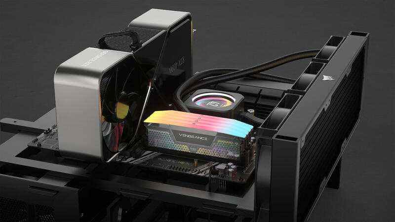 CORSAIR VENGEANCE RGB DDR5 CUDIMM im Beispielsystem CORSAIR VENGEANCE RGB DDR5 CUDIMM im Beispielsystem