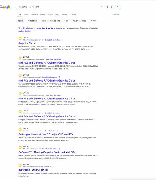 ZOTAC Leak GeForce RTX 50 Lineup ZOTAC Leak GeForce RTX 50 Lineup