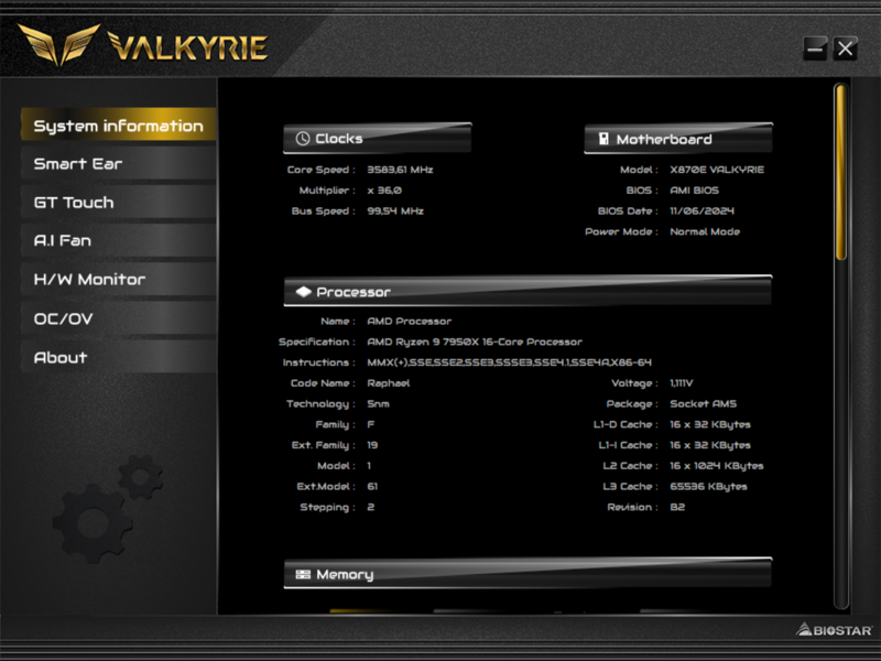 Biostar X870E Valkyrie Aurora 1 Biostar X870E Valkyrie Aurora 1