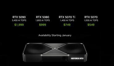GeForce RTX 5090, RTX 5080, RTX 5070 Ti und RTX 5070 Preise