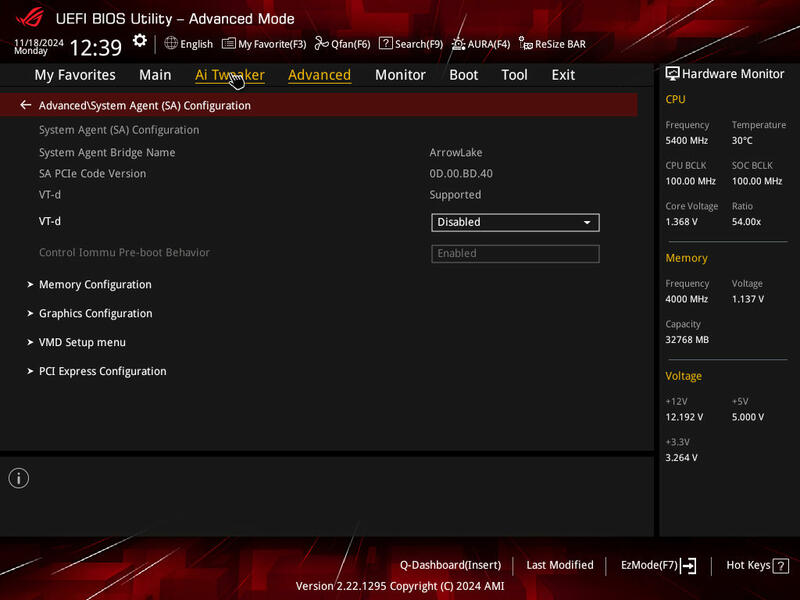 ASUS ROG STRIX B860 F Gaming WIFI BIOS System Agent