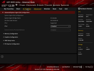 ASUS ROG STRIX B860 F Gaming WIFI BIOS System Agent
