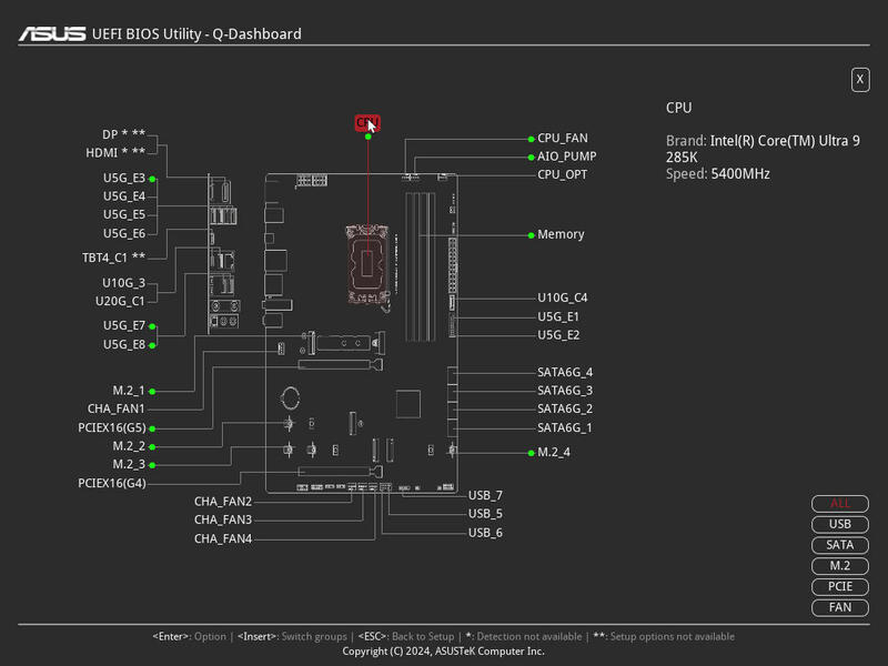 ASUS ROG STRIX B860 F Gaming WIFI BIOS Q Dashboard