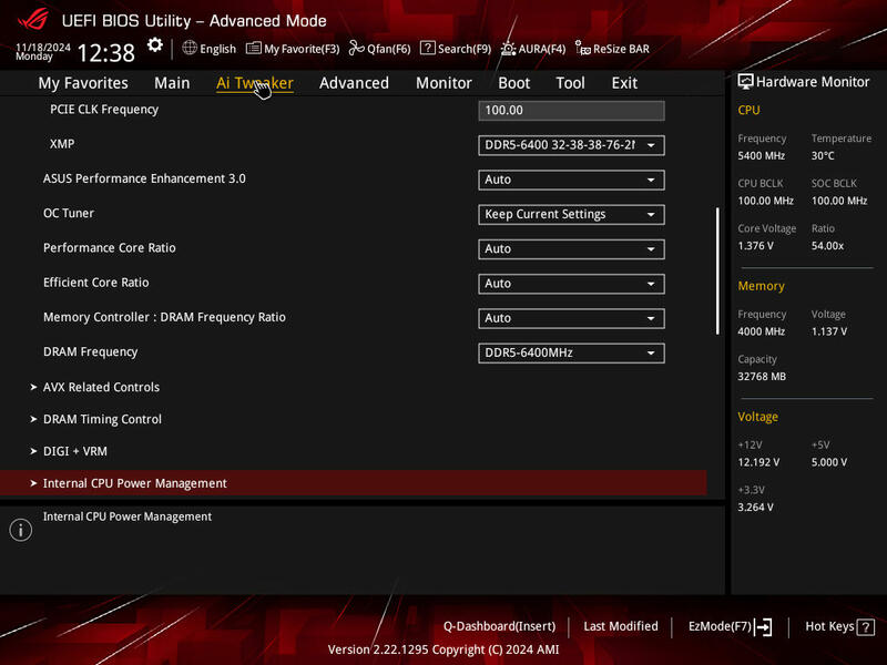 ASUS ROG STRIX B860 F Gaming WIFI BIOS AI Tweaker 2